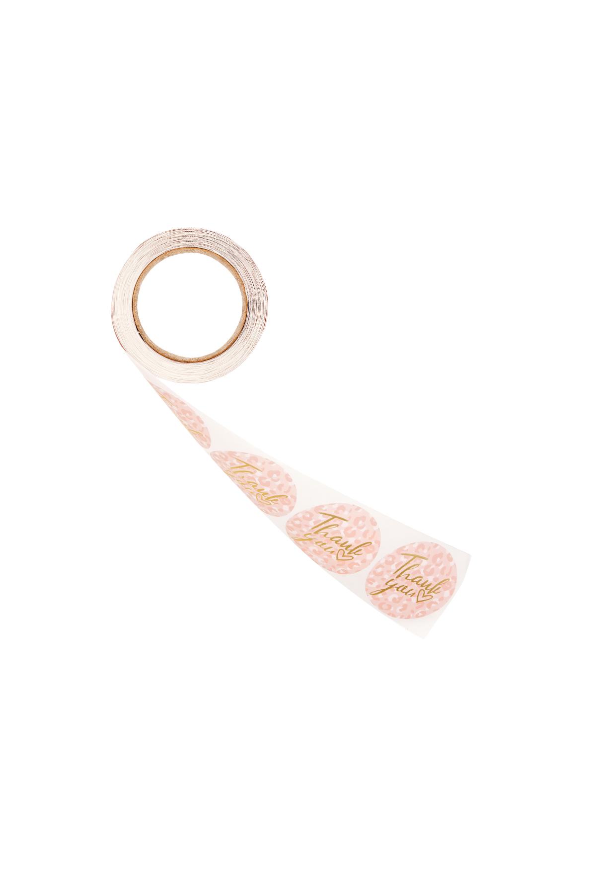 Stickers Thank You pink animal Paper 