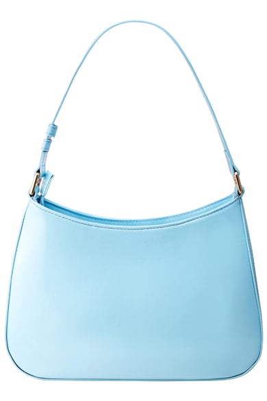 Handtasche in Lackoptik Hellblau Polyurethan h5 Bild3