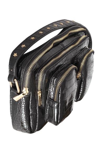 Bolso bandolera cocodrilo Plata Poliuretano h5 Imagen4