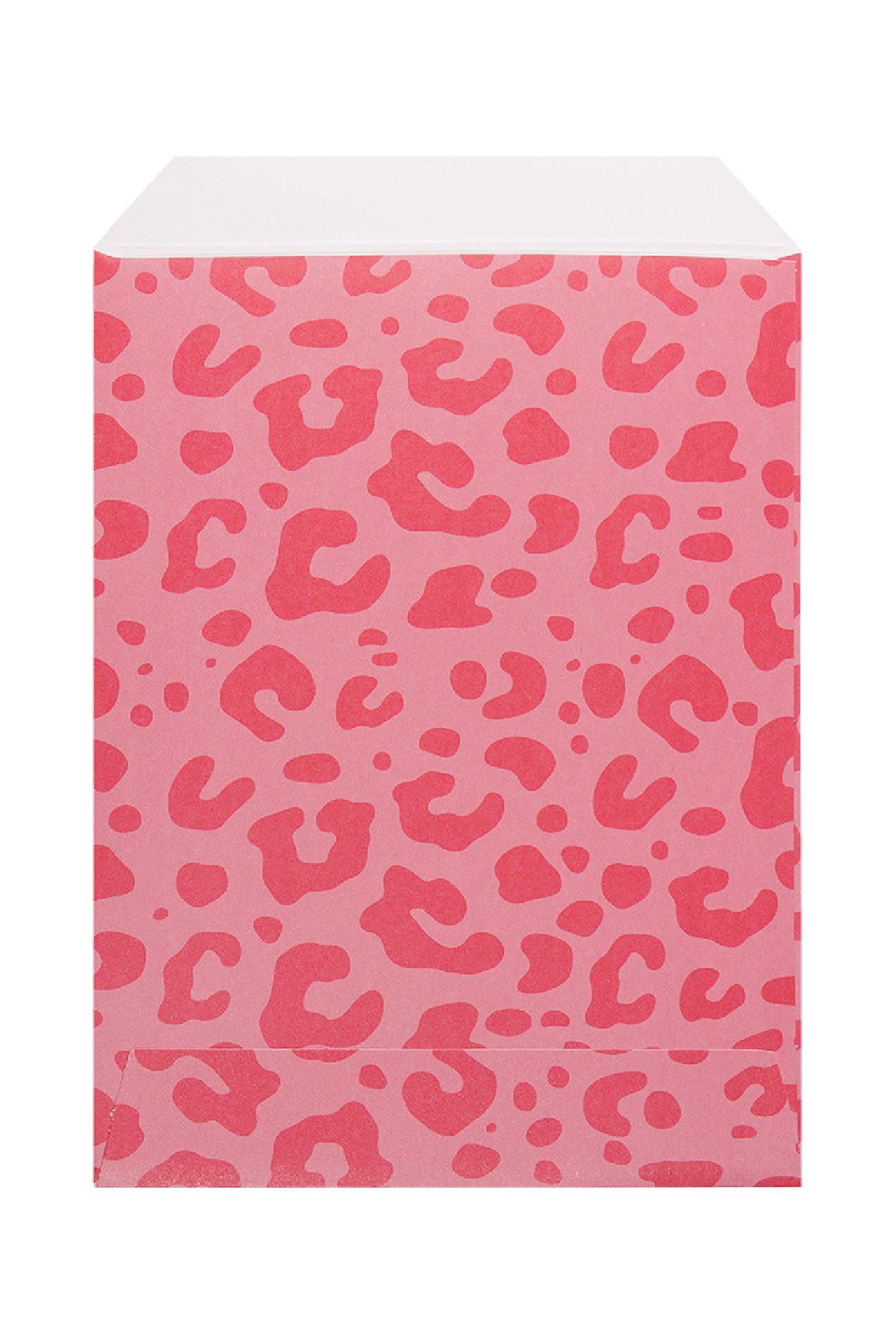Paper bag with leopard print small Fuchsia (Pack with plastic bag) h5Picture2