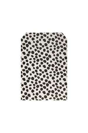 Papiertüte mit Leopardenmuster klein Schwarz & Beige h5 