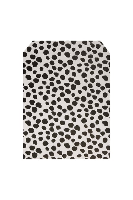 Paper bag with leopard print Black & Beige 2