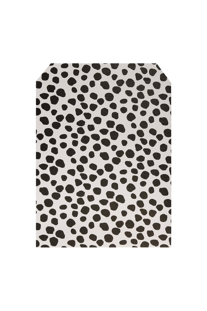 Paper bag with leopard print Black & Beige 