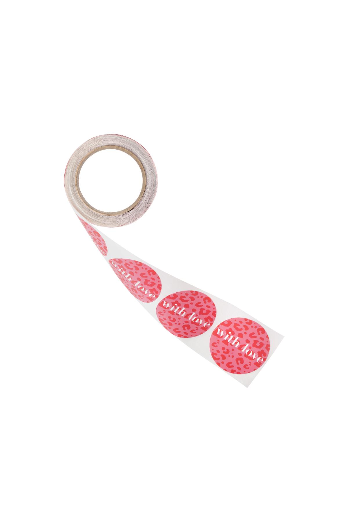 Sticker 'with love' Red Paper