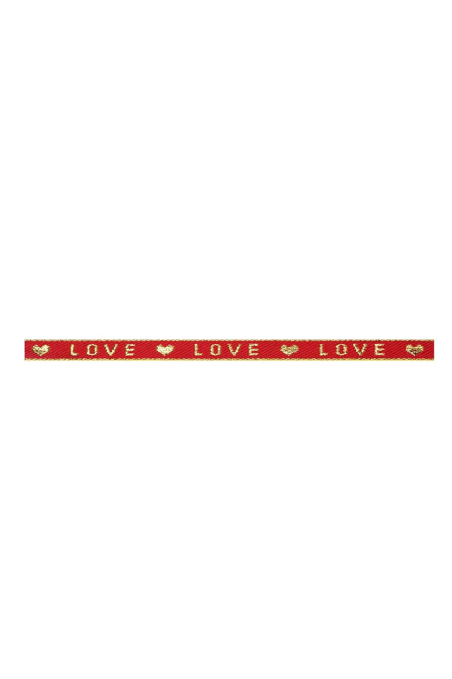 Pulsera cinta Love Rojo Poliéster 