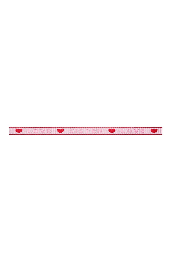 Armbandband Sister love Rosa Polyester 