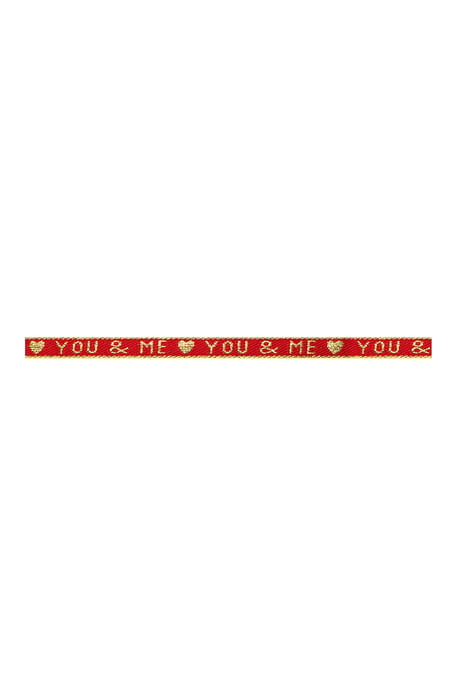 Bracelet strap “You & Me" Red Polyester 2