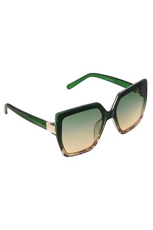 De grosses lunettes de soleil colorées Vert PC Taille unique h5 