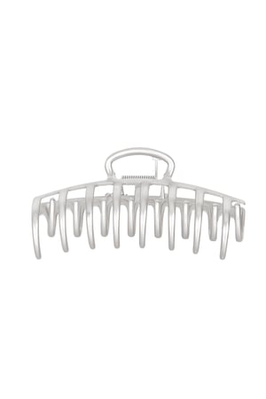 Hair clip basic Silver Color Metal h5 