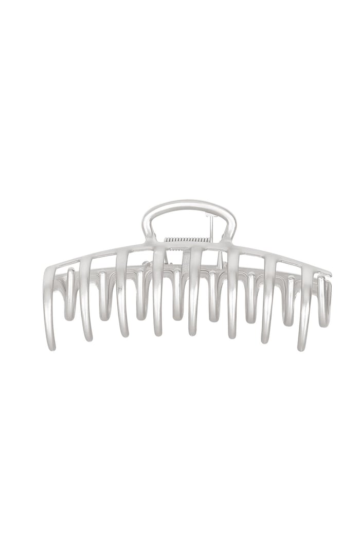 Hair clip basic Silver Color Metal 