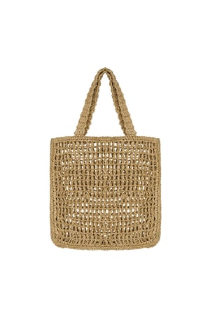 Tote bag crochet Beige Paper h5 