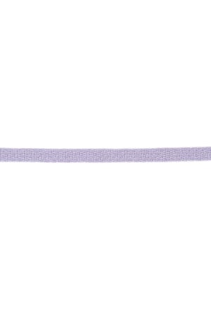 Bracelet ribbon solid color Lilac Polyester h5 