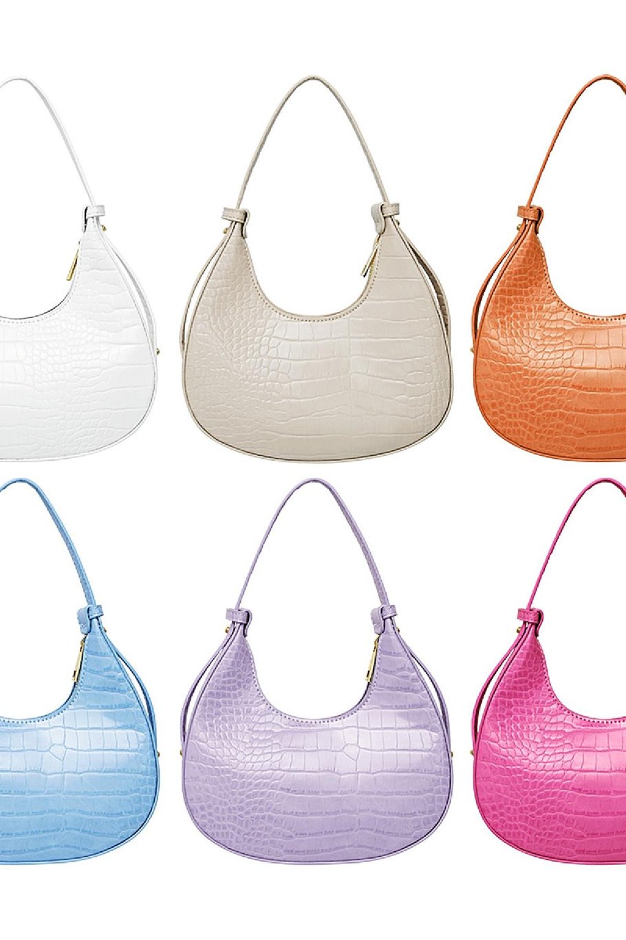 Handbag imitation leather with print Lilac PU h5Picture5