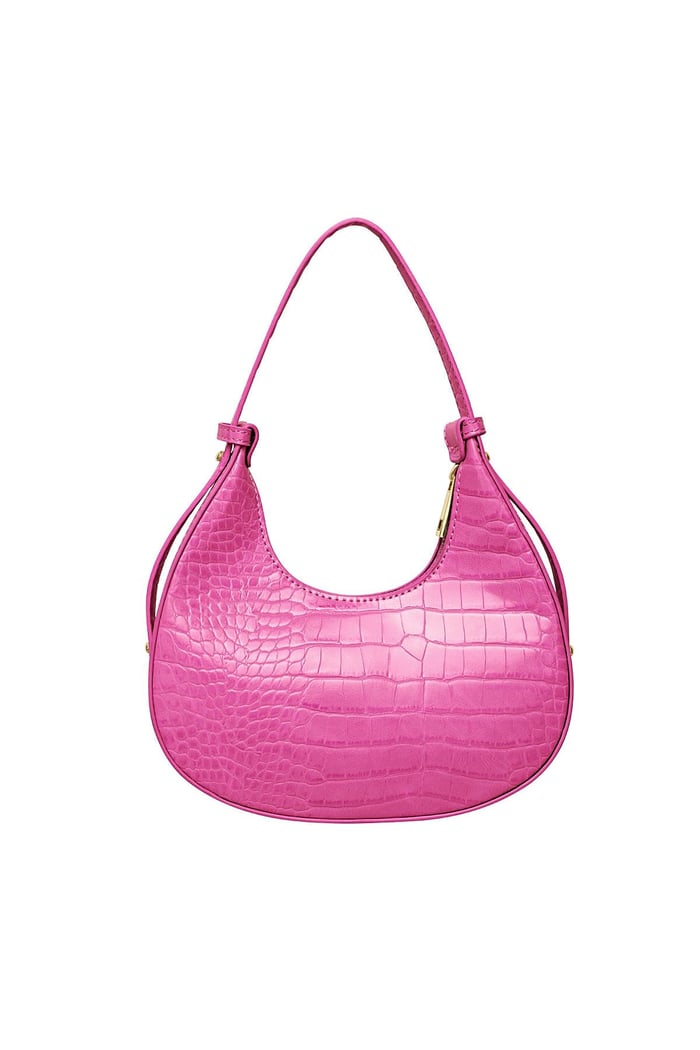 Handtasche aus Kunstleder mit Aufdruck Fuchsia Polyurethan 