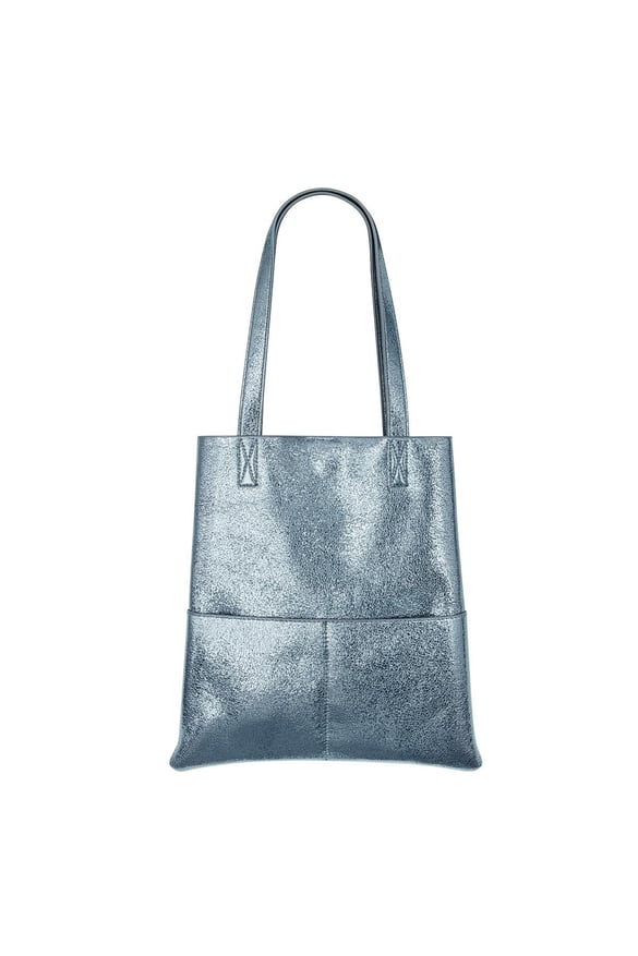 Metallic shopper Blauw PU