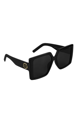 Sonnenbrille mit quadratischem Rahmen Schwarz PC One size h5 