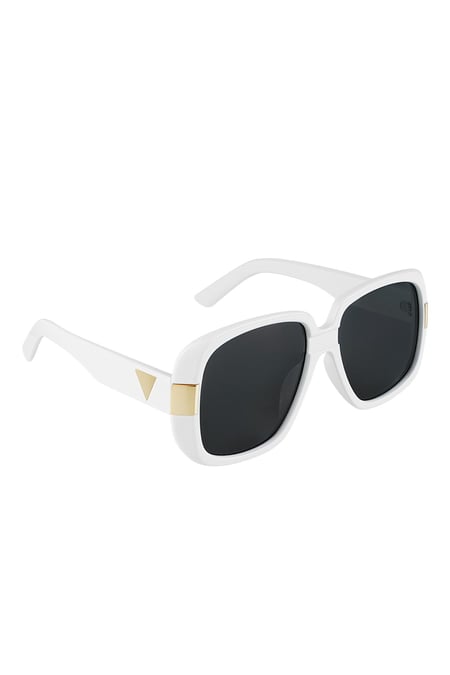 Sunglasses basic with golden details White PC One size 2