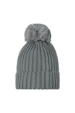 Grey / Beanie Furry Pompon Grey Acrylic Picture3