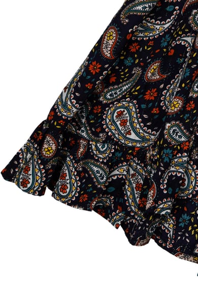 Robe Paisley Print Bleu foncé S h5 Image5