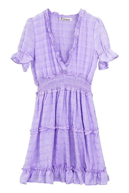 Dress with ruches Purple XS 2