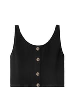 Black / S / Button up crop top Black S Picture6