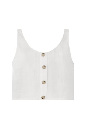 Button up crop top White M h5 