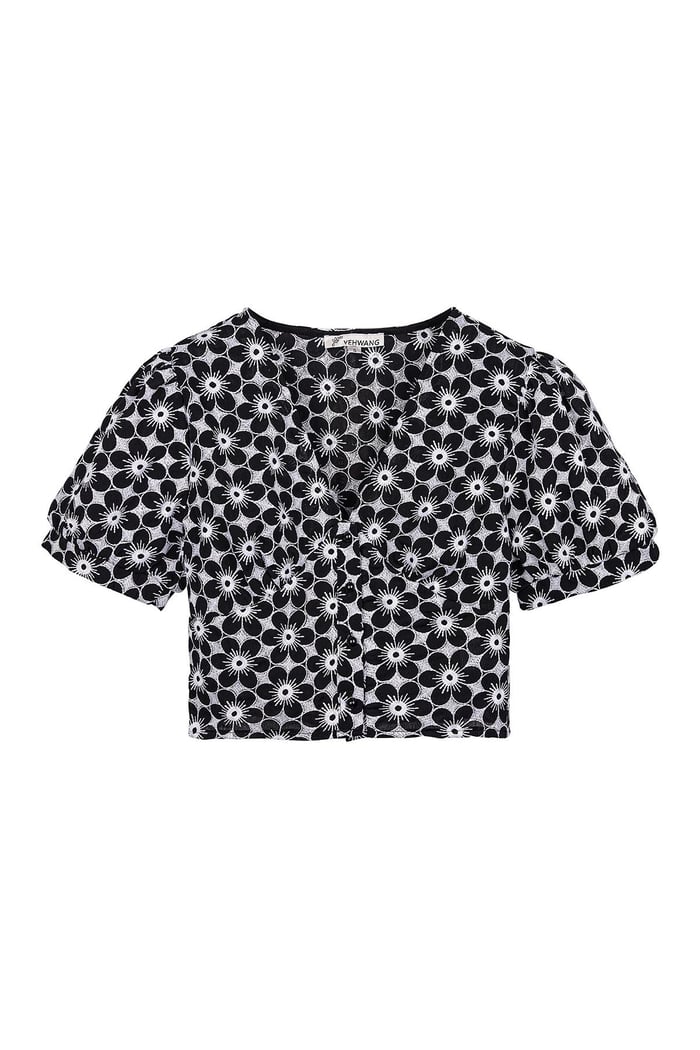 Blouse crop top Black M 