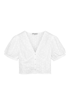 Blouse crop top White L h5 