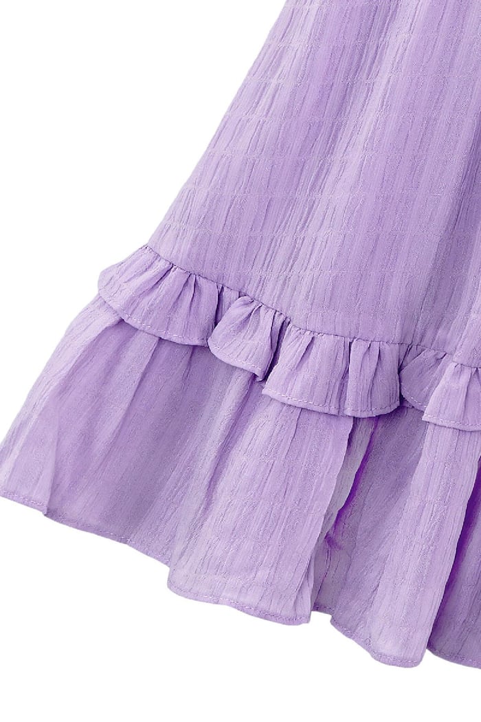 Ruffle dress with bow Purple M Picture6