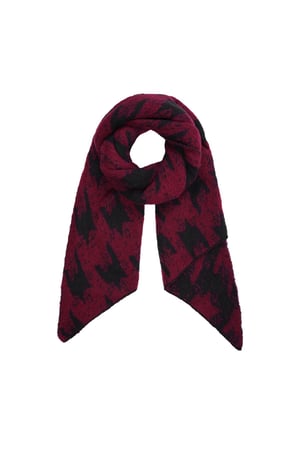 Winter scarf Red Polyester h5 