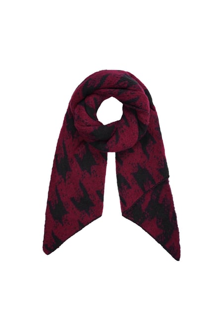 Winter scarf Red Polyester