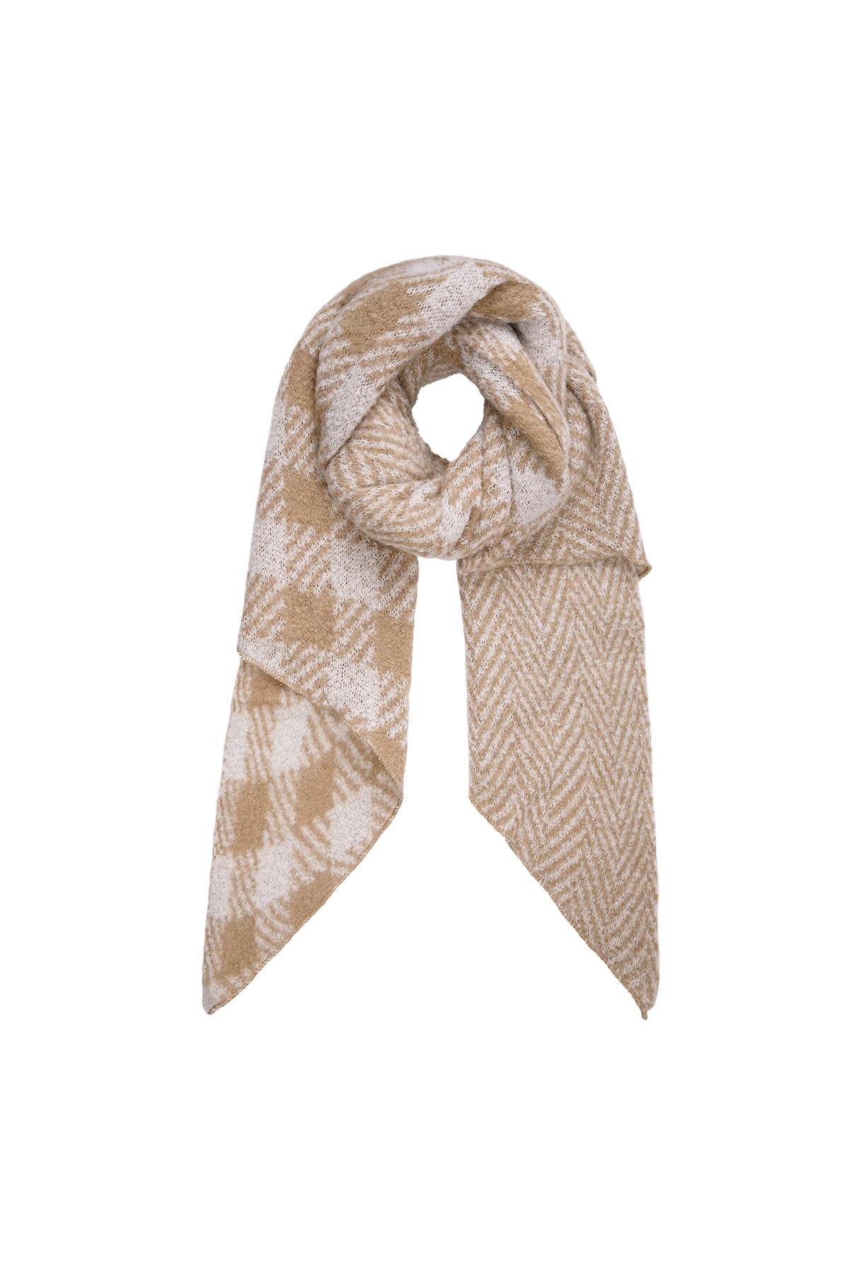 Checkered scarf Yellow Polyester