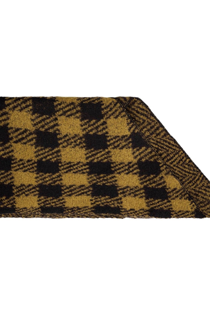 Checkered scarf Yellow Polyester Picture3