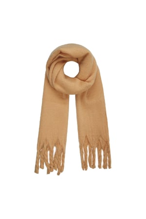 Winterschal einfarbig Camel Polyester h5 