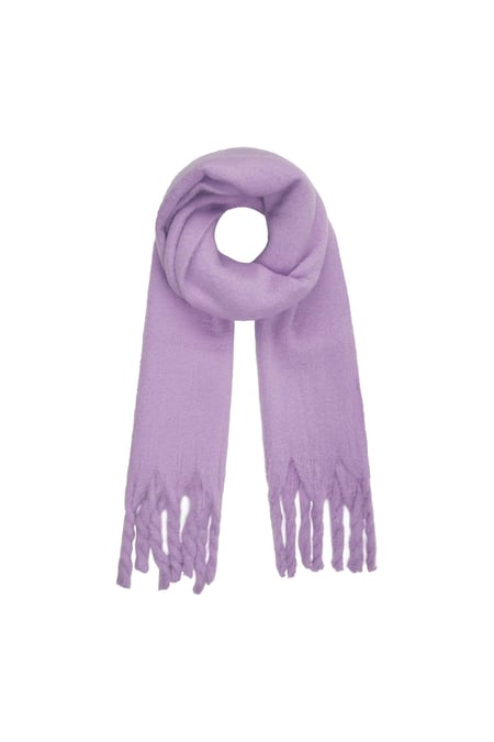 Winter scarf solid color Purple Polyester 2