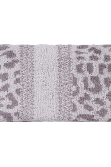 Foulard d'hiver imprimé panthère Gris Polyester h5 Image4