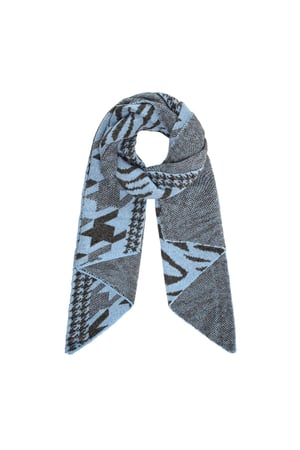 Scarf cozy winter Blue Acrylic h5 