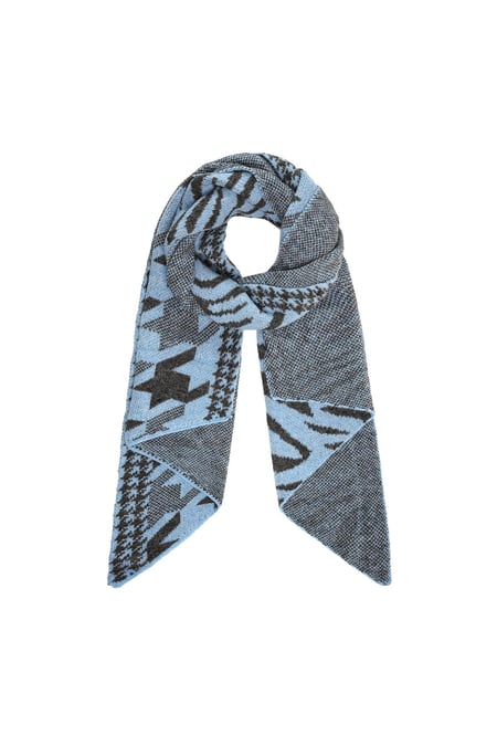 Scarf cozy winter Blue Acrylic