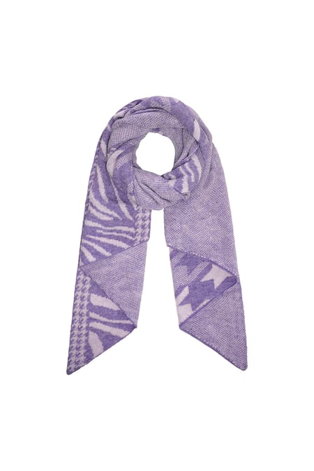 Echarpe douillette hiver Violet Acrylique