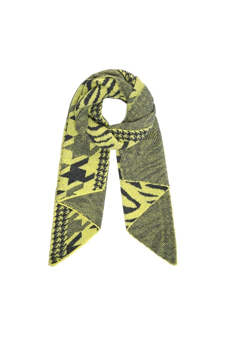 Scarf cozy winter Yellow Acrylic