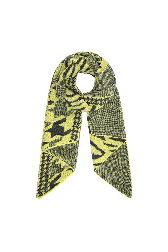 Scarf cozy winter Yellow Acrylic 