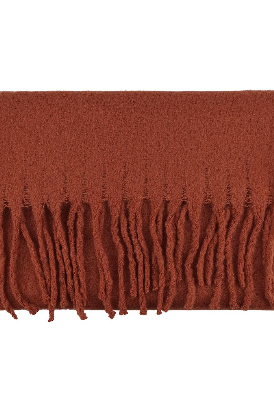 Warm winter scarf solid color brown Polyester h5Picture3