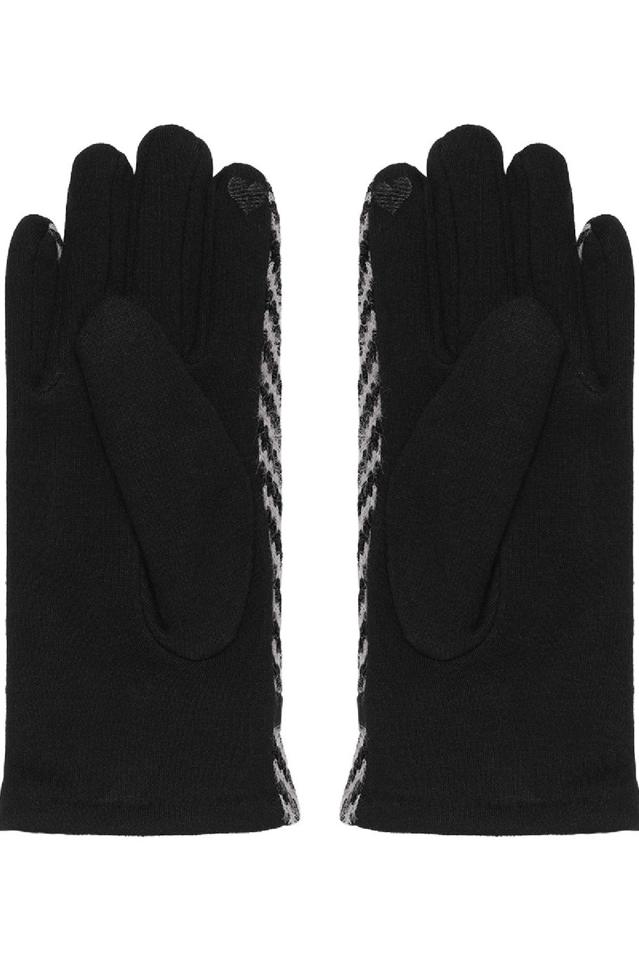 Guantes con hebilla y dije Negro &amp; White Poliéster One size Imagen3