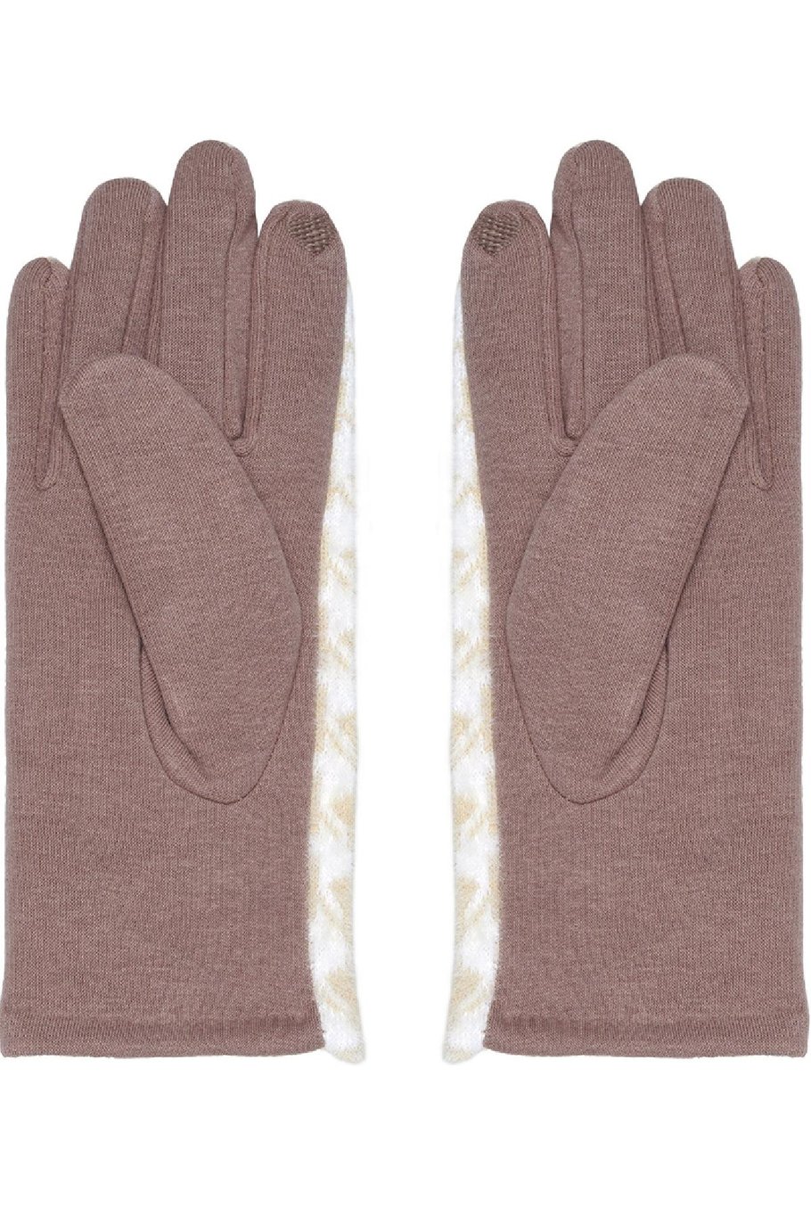 Pied-de-poule gloves Blanc cassé Polyester Taille unique Image2