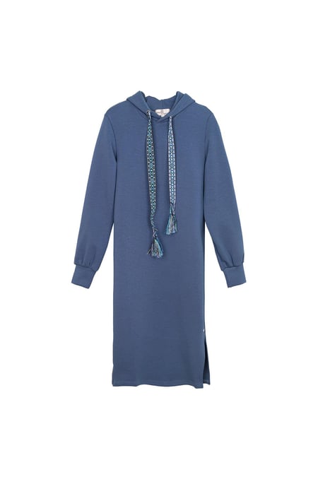 Pullover Kleid Blau S 2