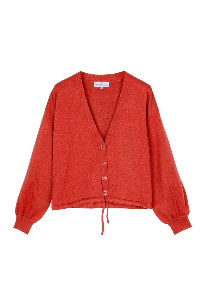 Cropped boxy cardigan Orange S 