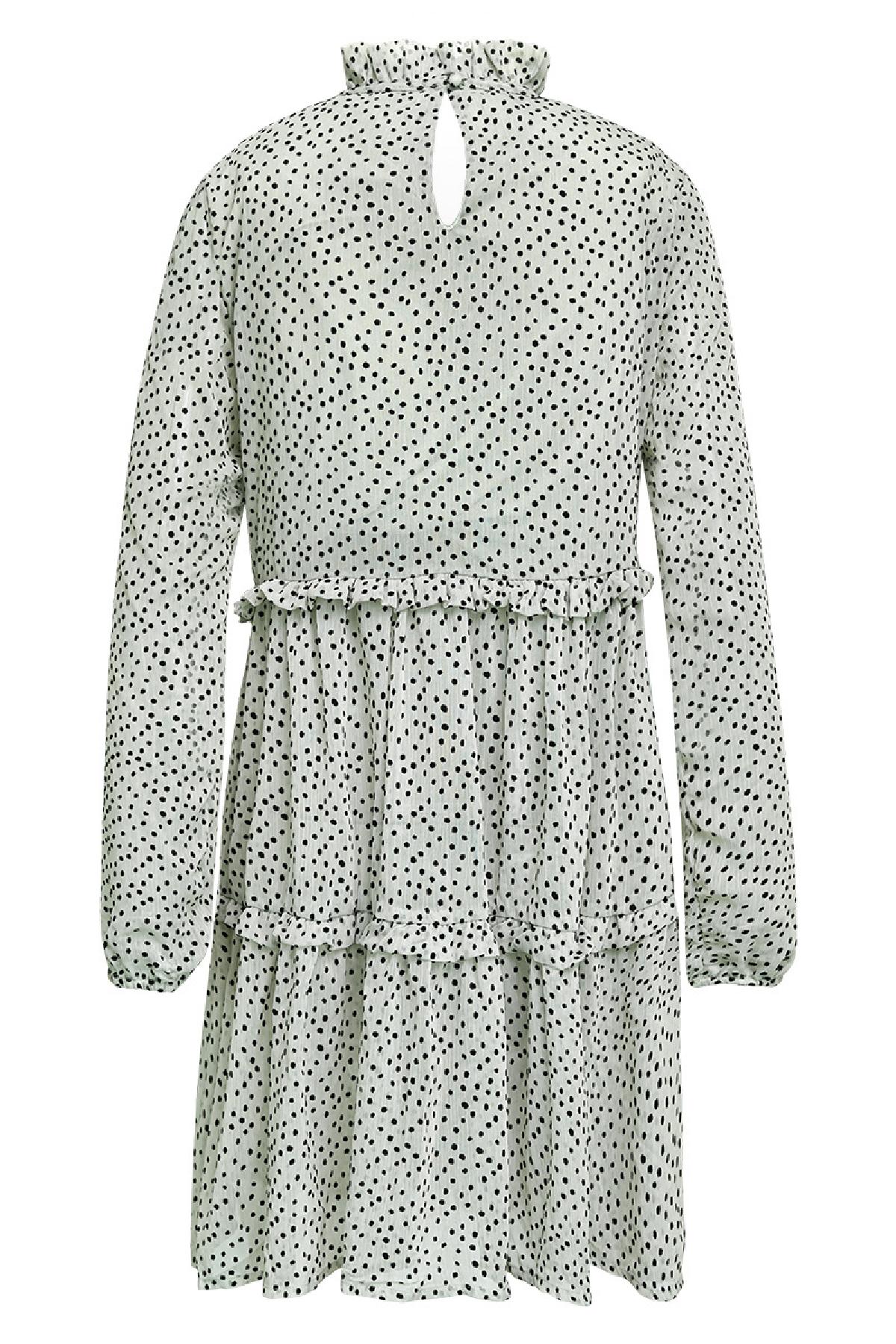 Ruffle Layered Dress Green S (Pack with plastic bag) Picture7