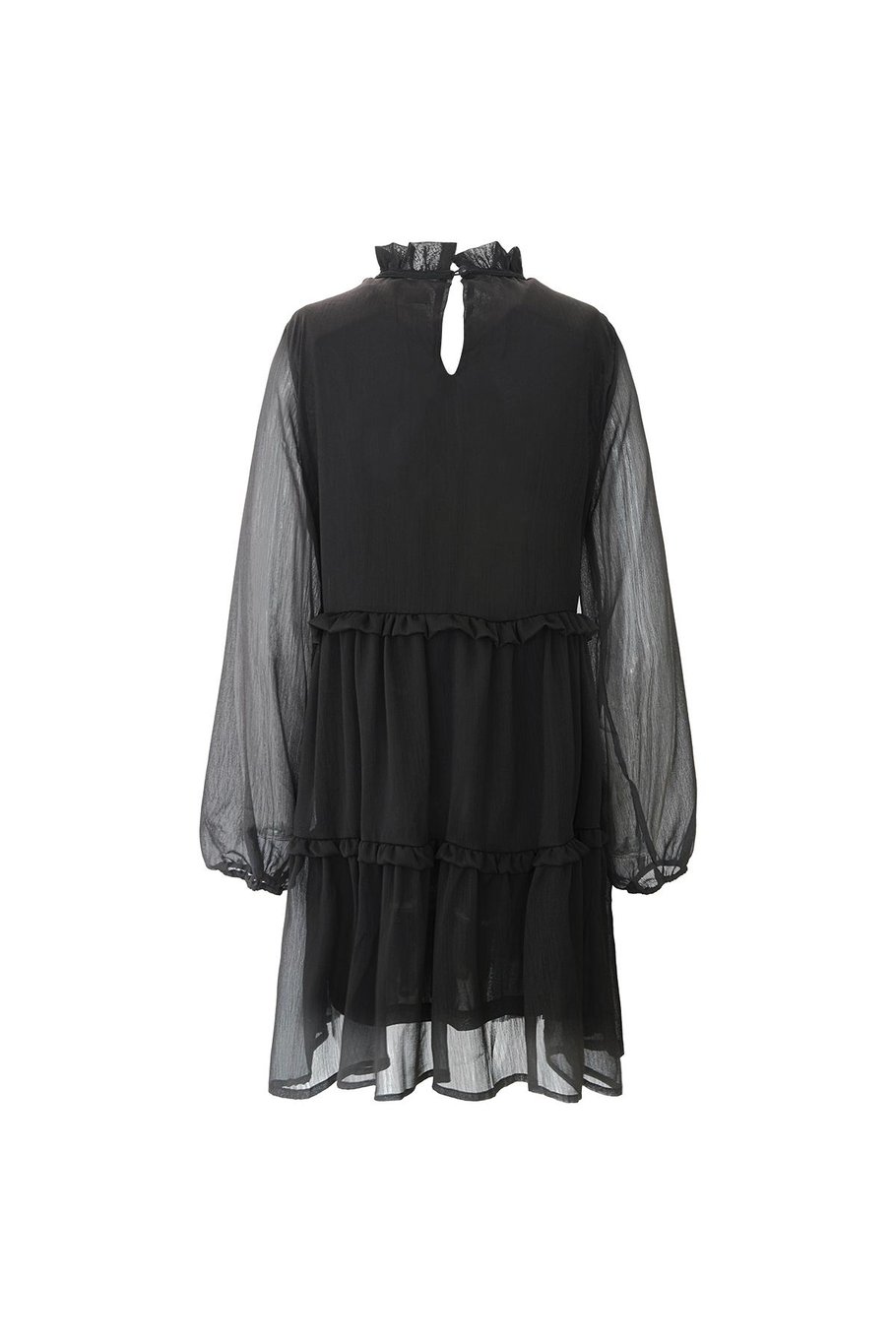 Ruffle chiffon dress Blue S