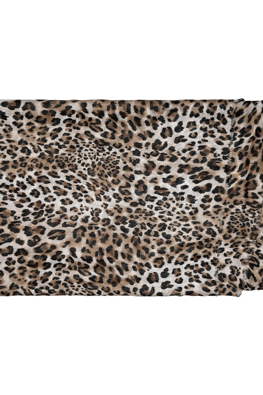 Bufanda fina leopardo Beige Poliéster Imagen3
