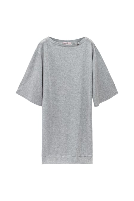 T-shirt dress with shiny coating Grey M 2